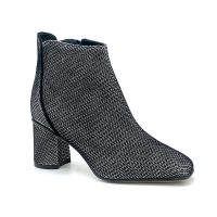 Черно-белые полусапожки из кожи Арт. 54544-0 F.EDDA ST T.3391