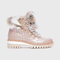 Бежевые ботильоны с меховой вставкой Арт. Karin 1915450/64 BEIGE