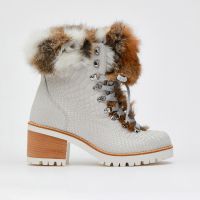 Ботильоны молочного цвета на шнуровке Арт. Alisa 2015471/1 LATTE