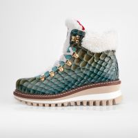 Ботильоны из кожи и меха на шнуровке Арт. Susanne 2315464/13 VERDE/BLU
