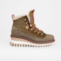 Зеленые ботинки из натуральной кожи и нубука Арт. Erika 2415466/8 VERDE