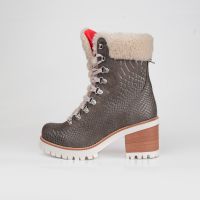 Ботильоны серого цвета на шнуровке Арт. ALISA montone 2415471C/3 BOTANIC verde/grigio
