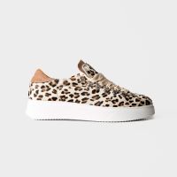 Кроссовки с животным принтом из натуральной кожи Арт. Zoe 2329381/17 animalier GRIGIO