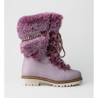 Розовые сапоги из кожи и искусственного меха Арт. Irina 2615400C/4 ROSA