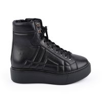 Черные кожаные сапоги Арт. 7180